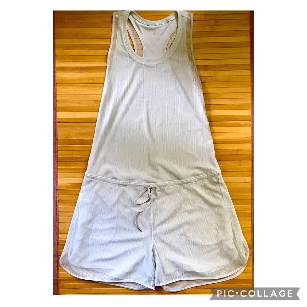 Lululemon Non-Stop Romper White Mesh NWOT Size 8 Women's Teens